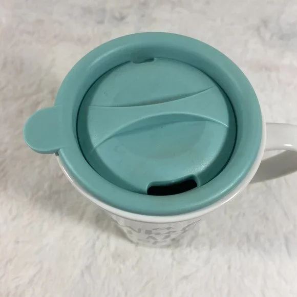 “A Whole Latté Happy” Hallmark Ceramic Travel Mug with lid Hallmark - Picture 4 of 8